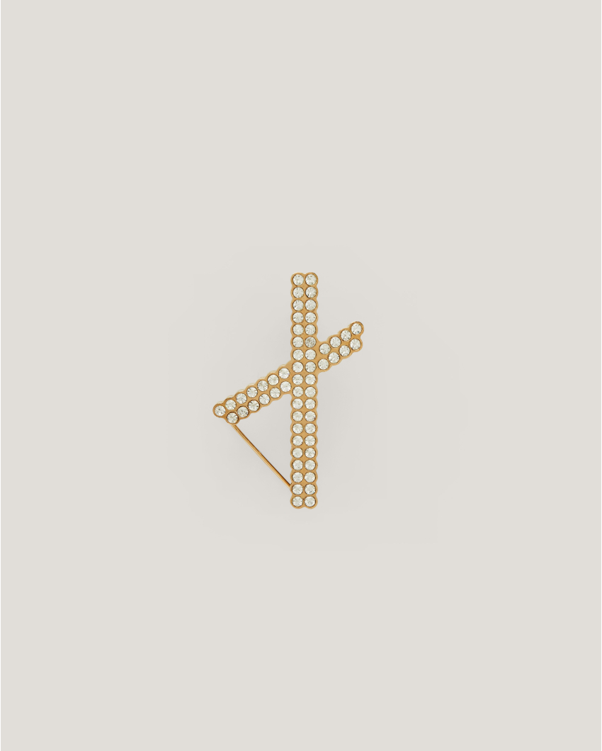 X rhinestone earring