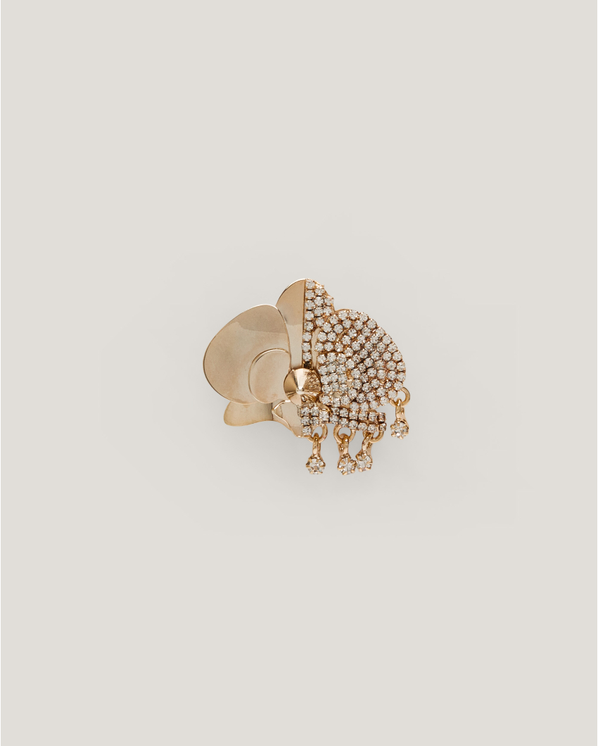 Small Moonlight Orchid brooch