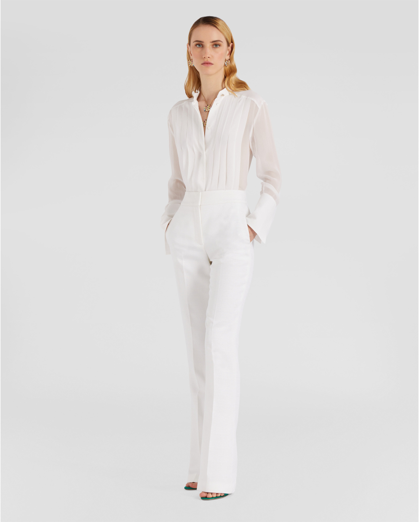 Mandarin silk shirt