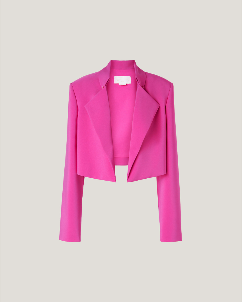 Cropped jacket with lapels