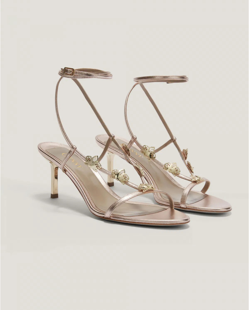 Sandals with orchids