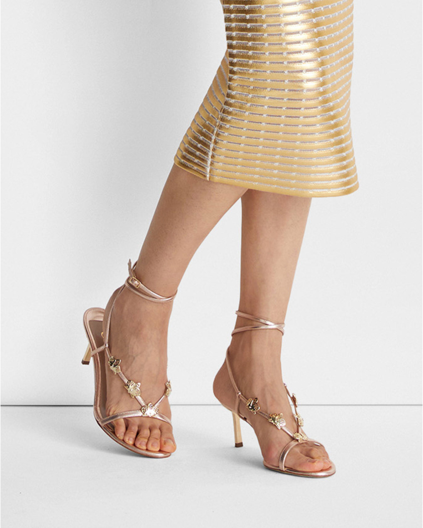 Sandals with orchids