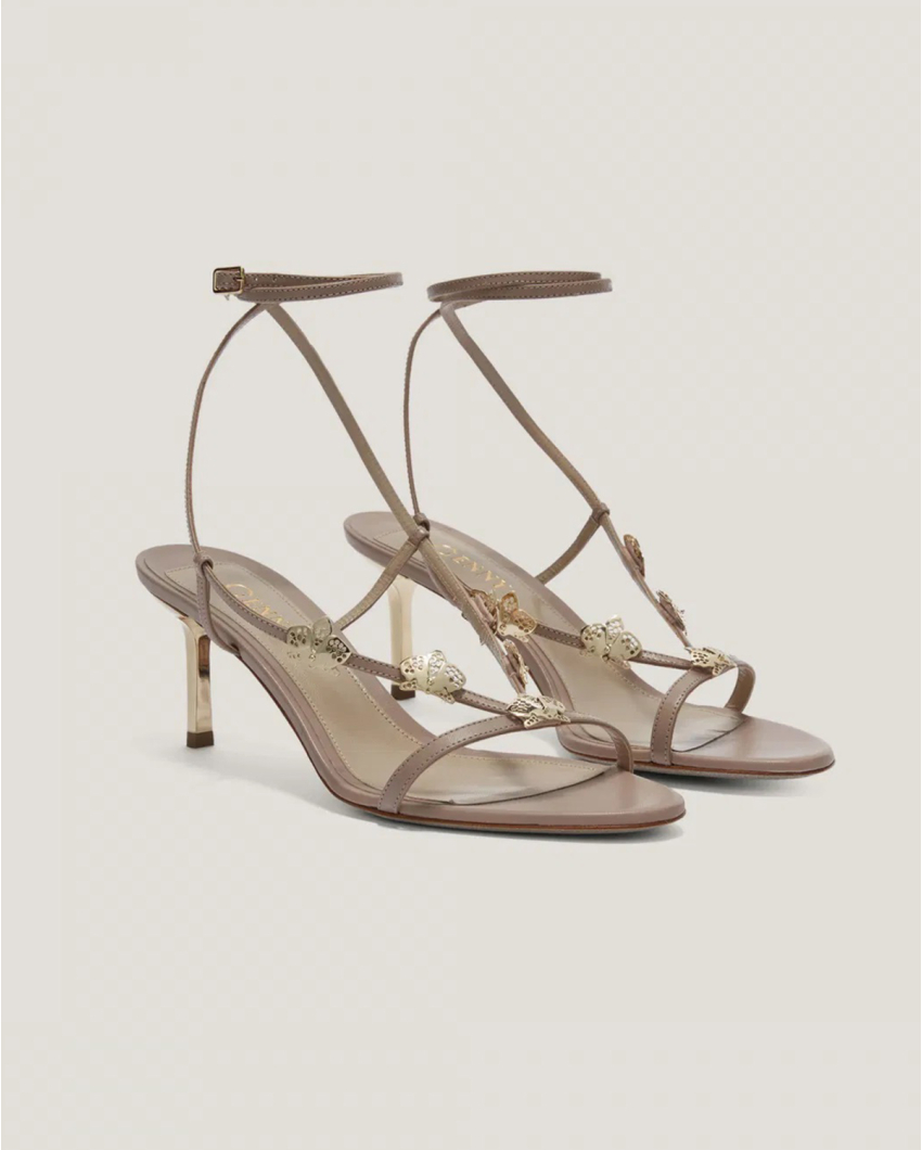 Sandals with orchids