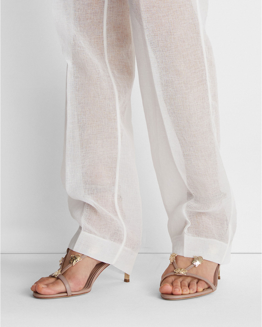 Sandals with orchids
