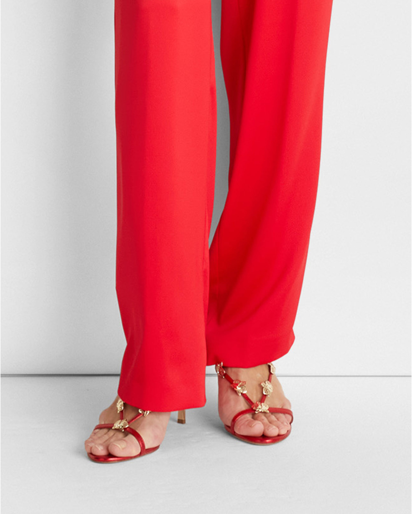 Sandals with orchids