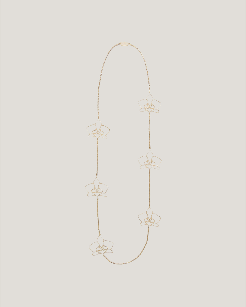 Outline Orchid necklace