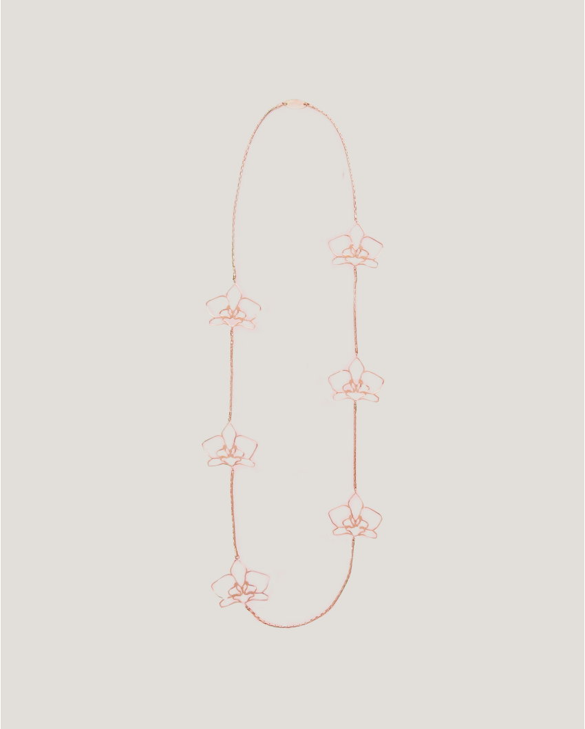 Outline Orchid necklace