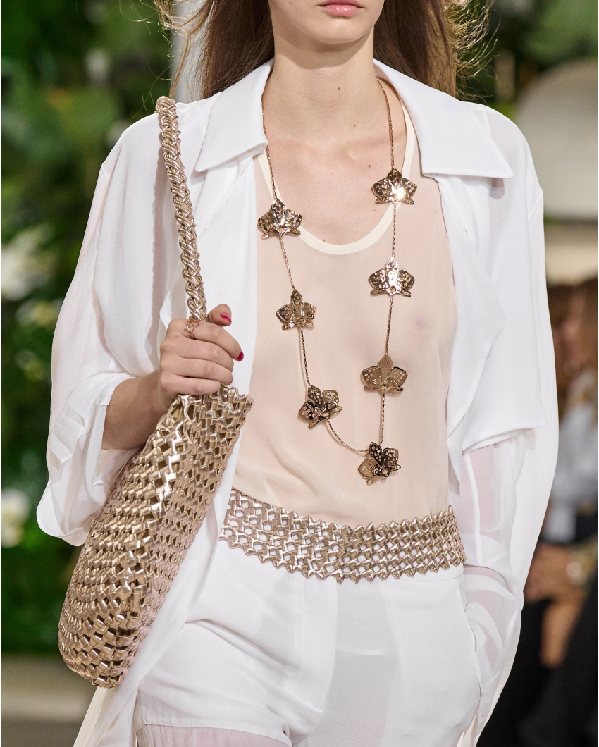 Perforated Orchid necklace