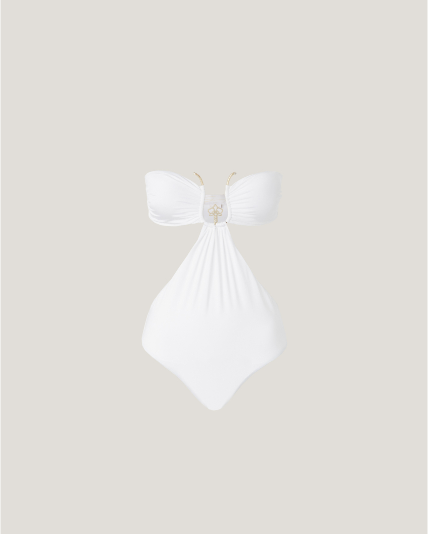 Swimsuit with orchid