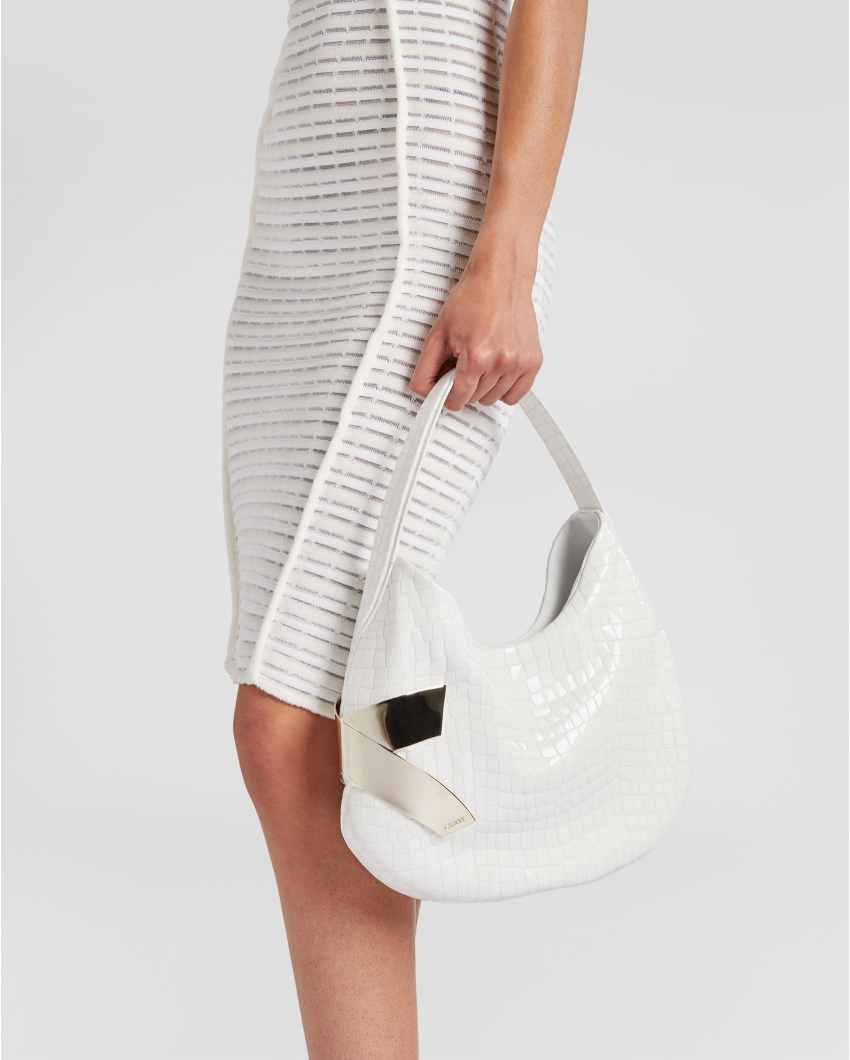 Medium crocodile leather X bag