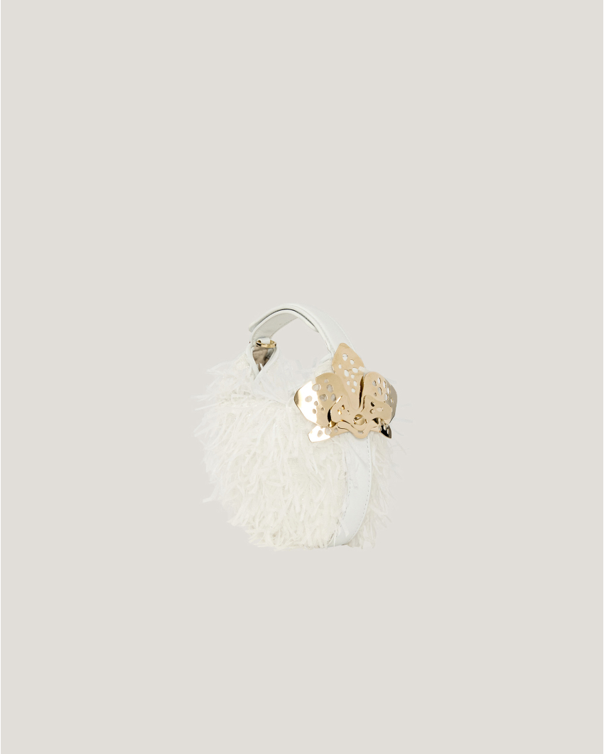 Mini Fortune bag with feather effect