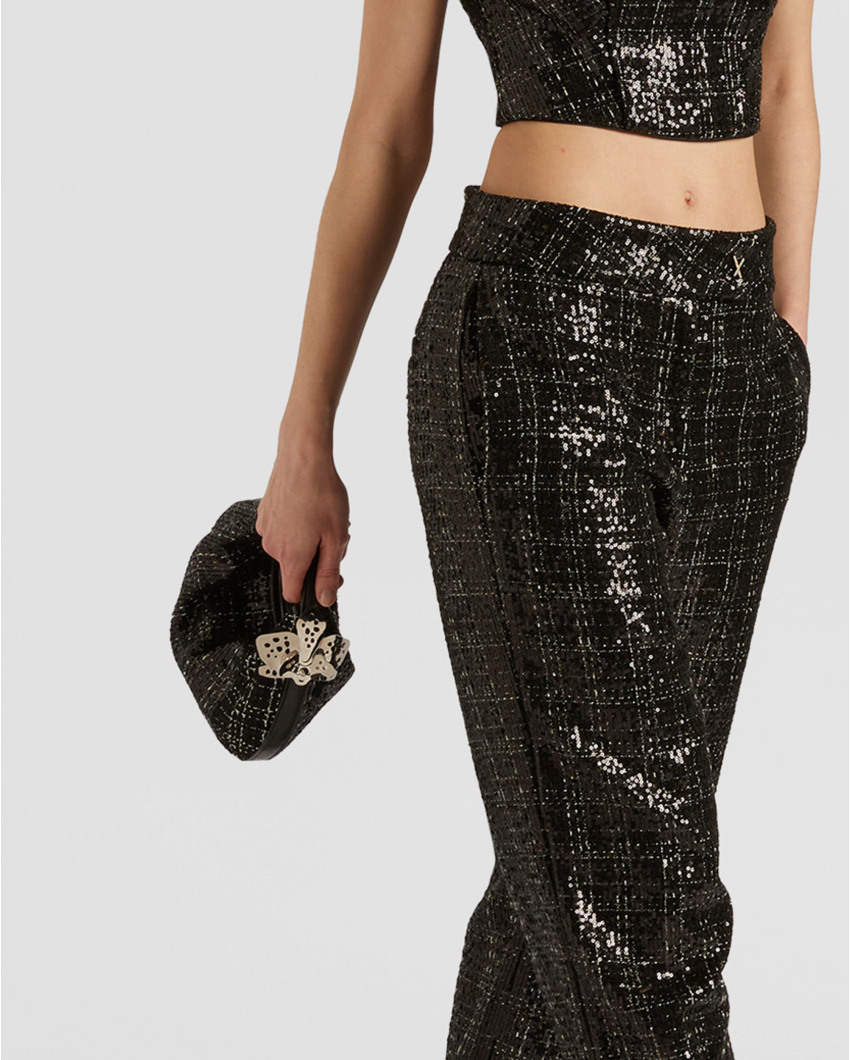 Tweed Fortune bag with sequins