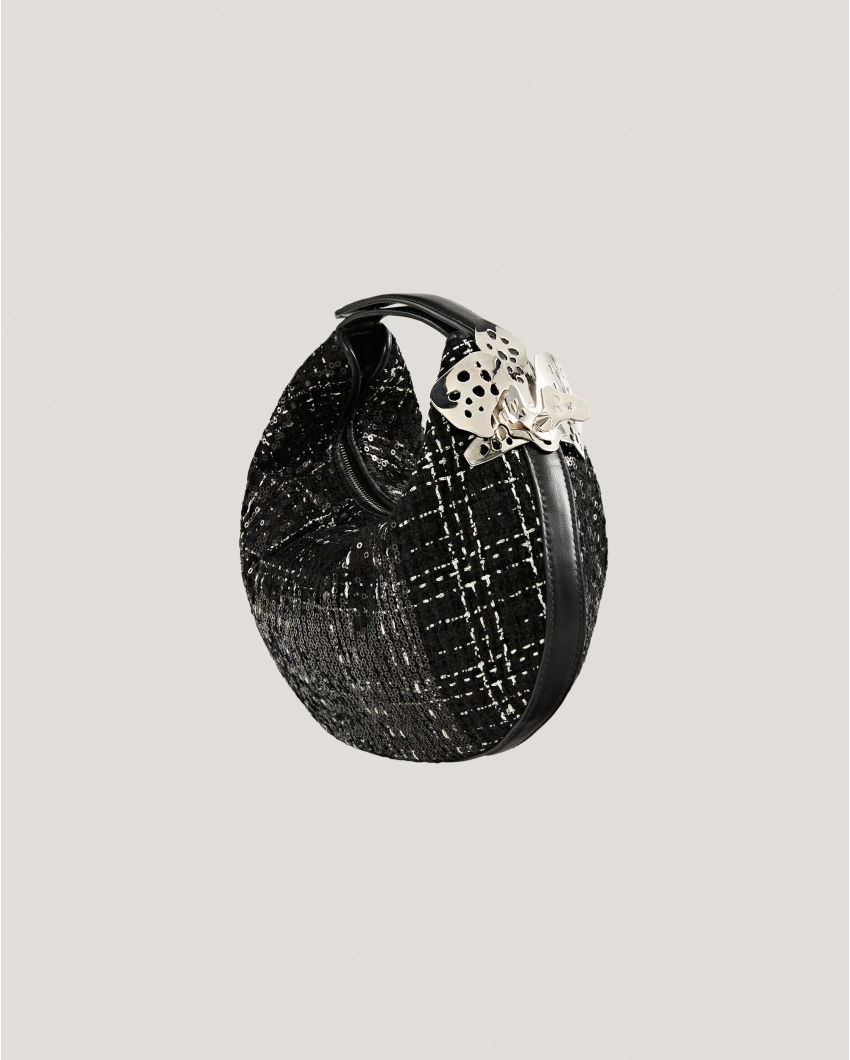 Tweed Fortune bag with sequins