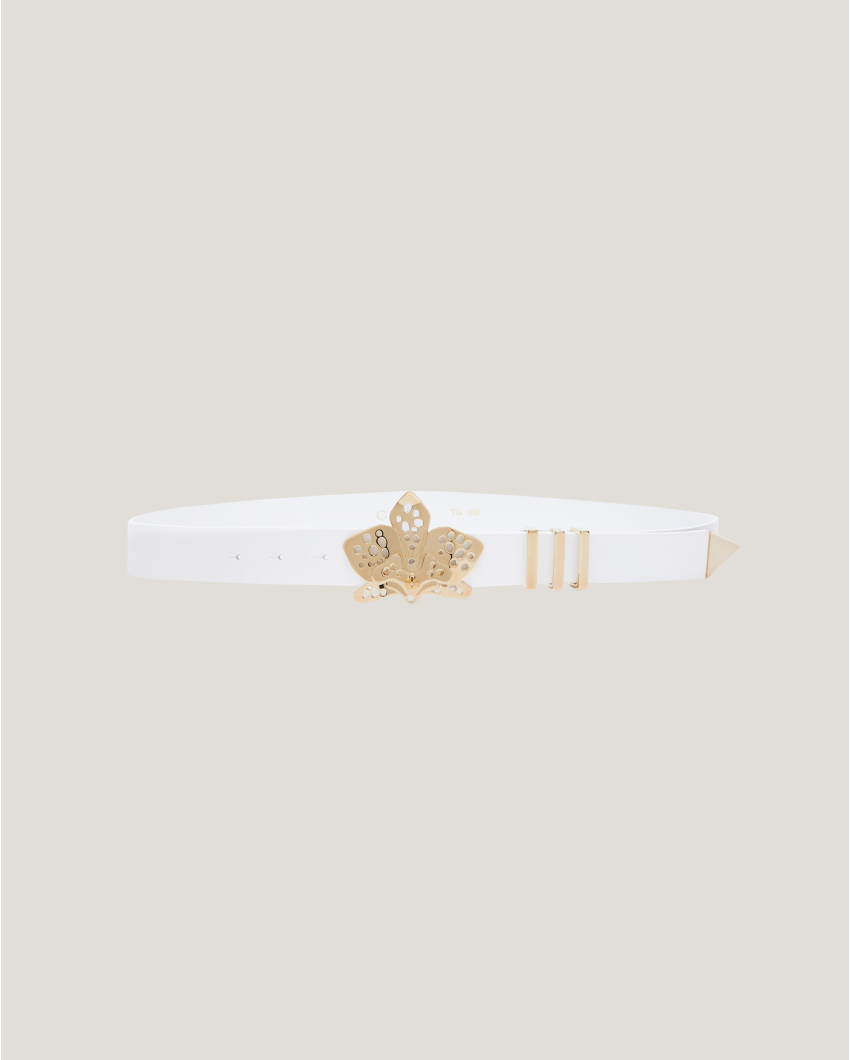 Nappa jewel orchid belt