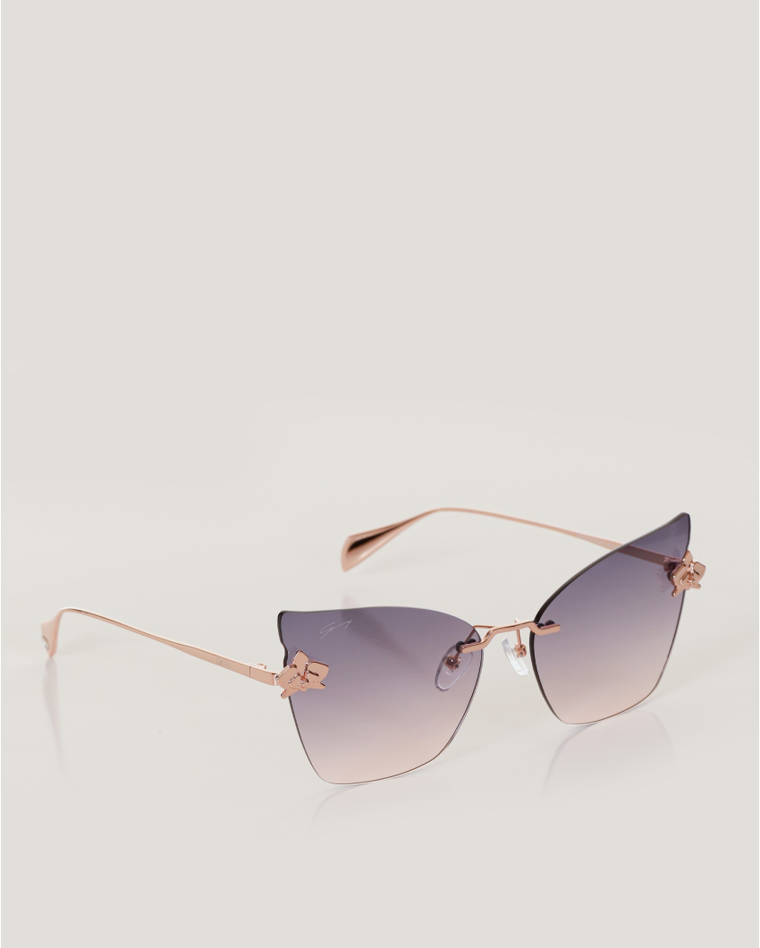 Cat-Eye Sunglasses with Orchid