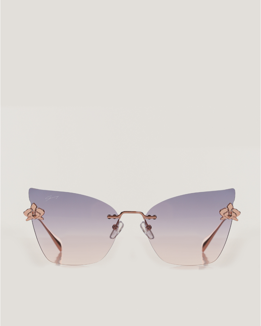 Cat-Eye Sunglasses with Orchid