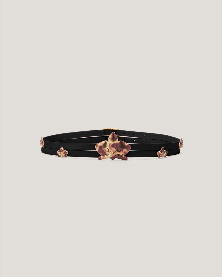 Belt with orchids