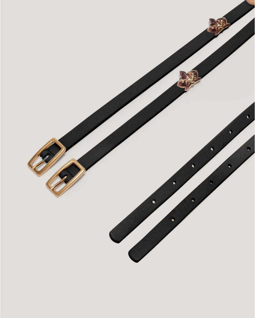 Belt with orchids