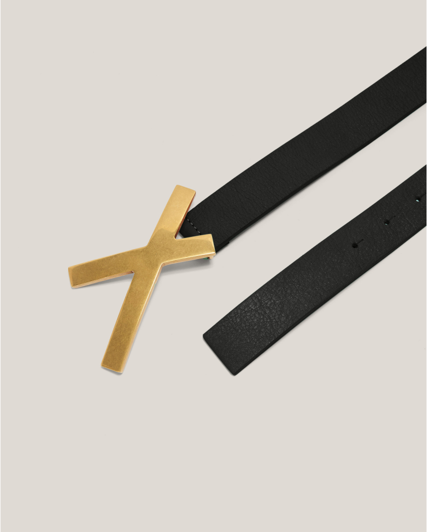X leather belt
