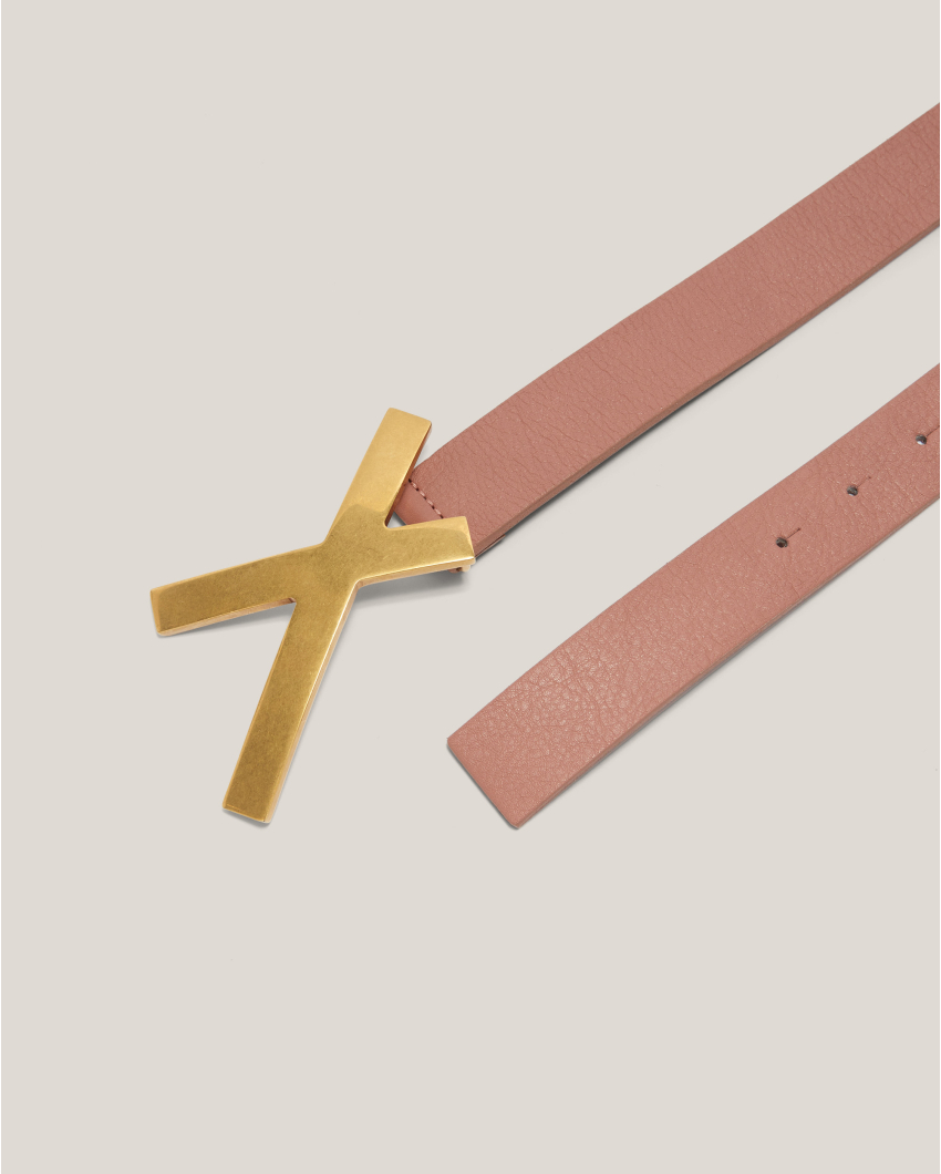 X leather belt