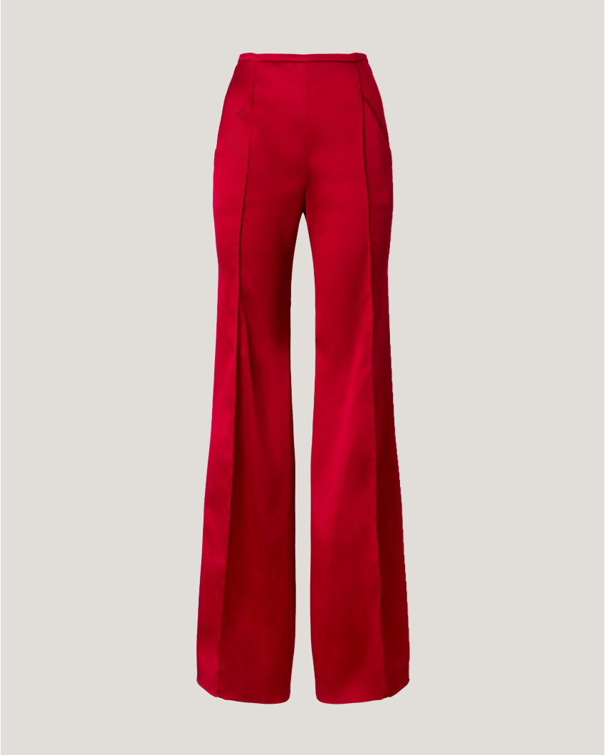 Satin flared pants