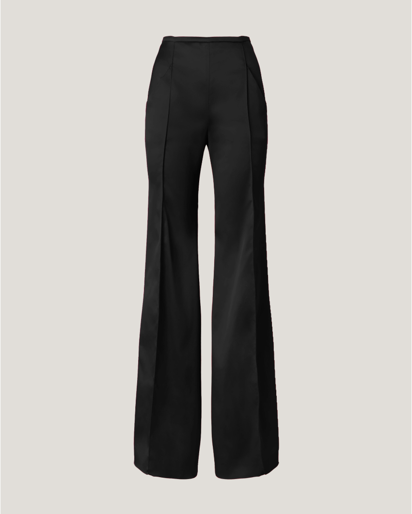 Satin flared pants