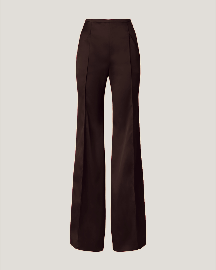Satin flared pants