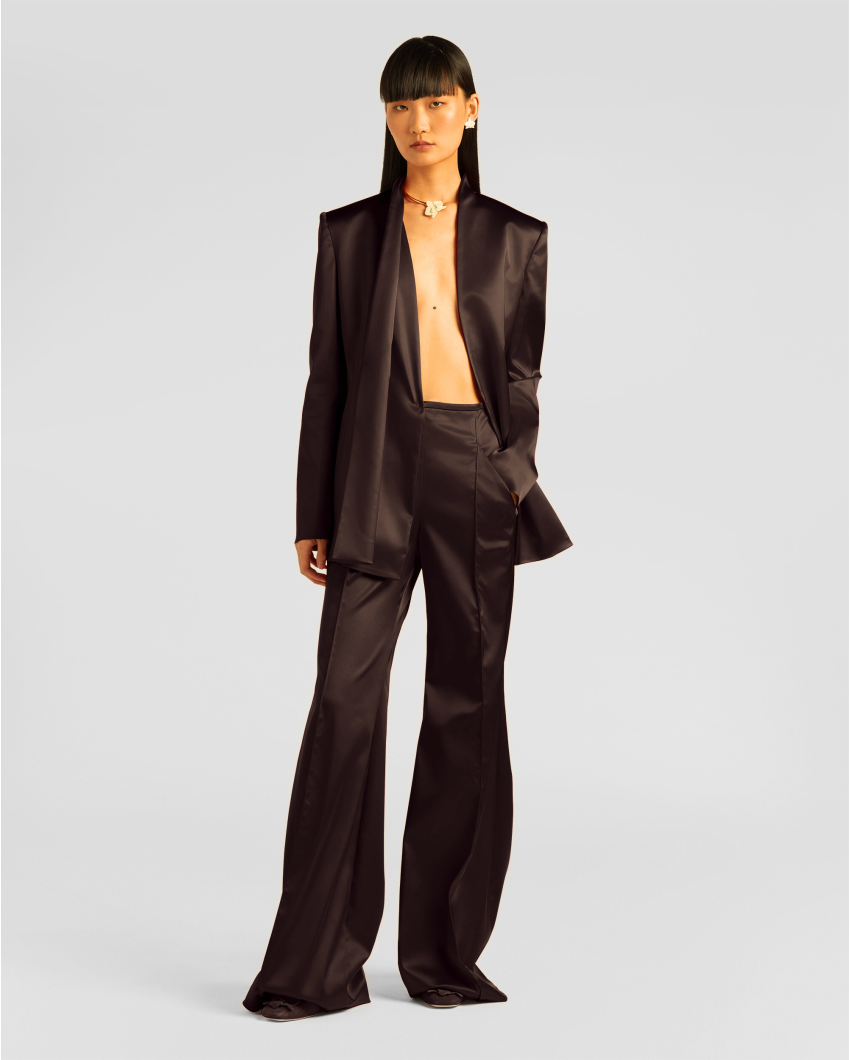 Satin flared pants