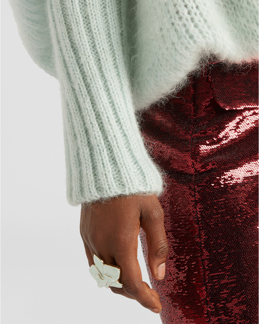 Enamel Orchid ring