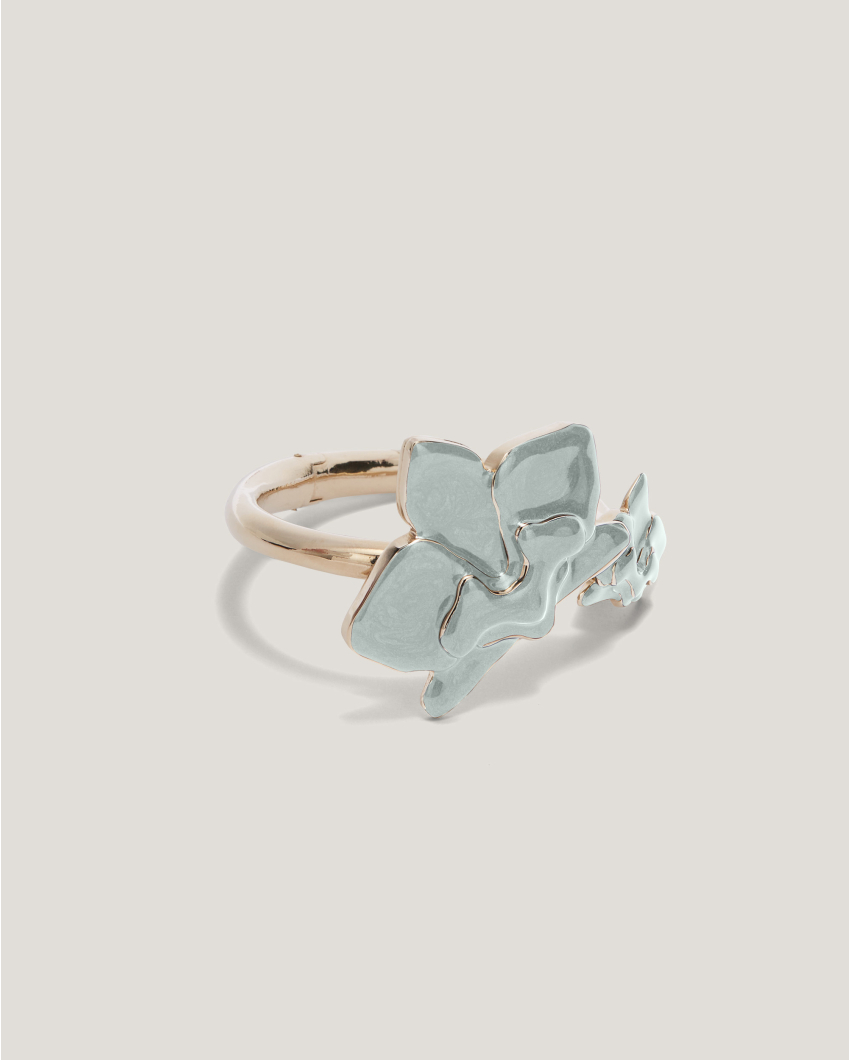 Enamel Orchid bracelet
