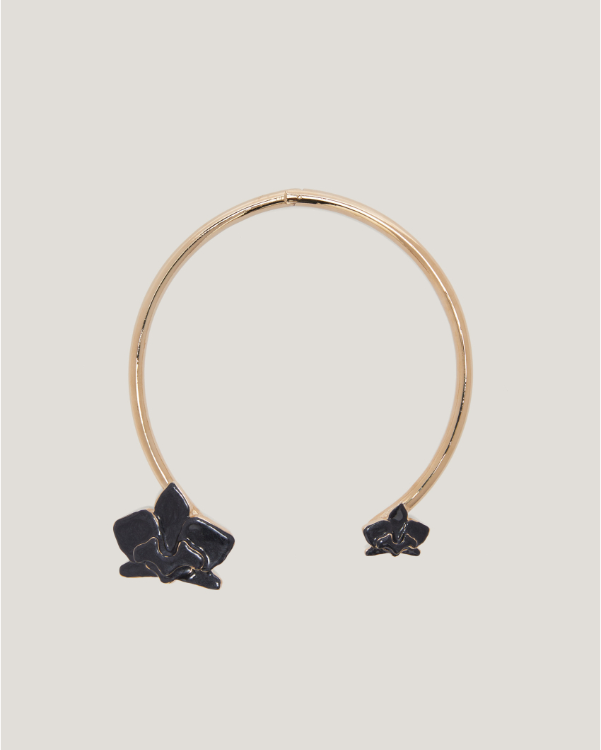 Enamel Orchid necklace