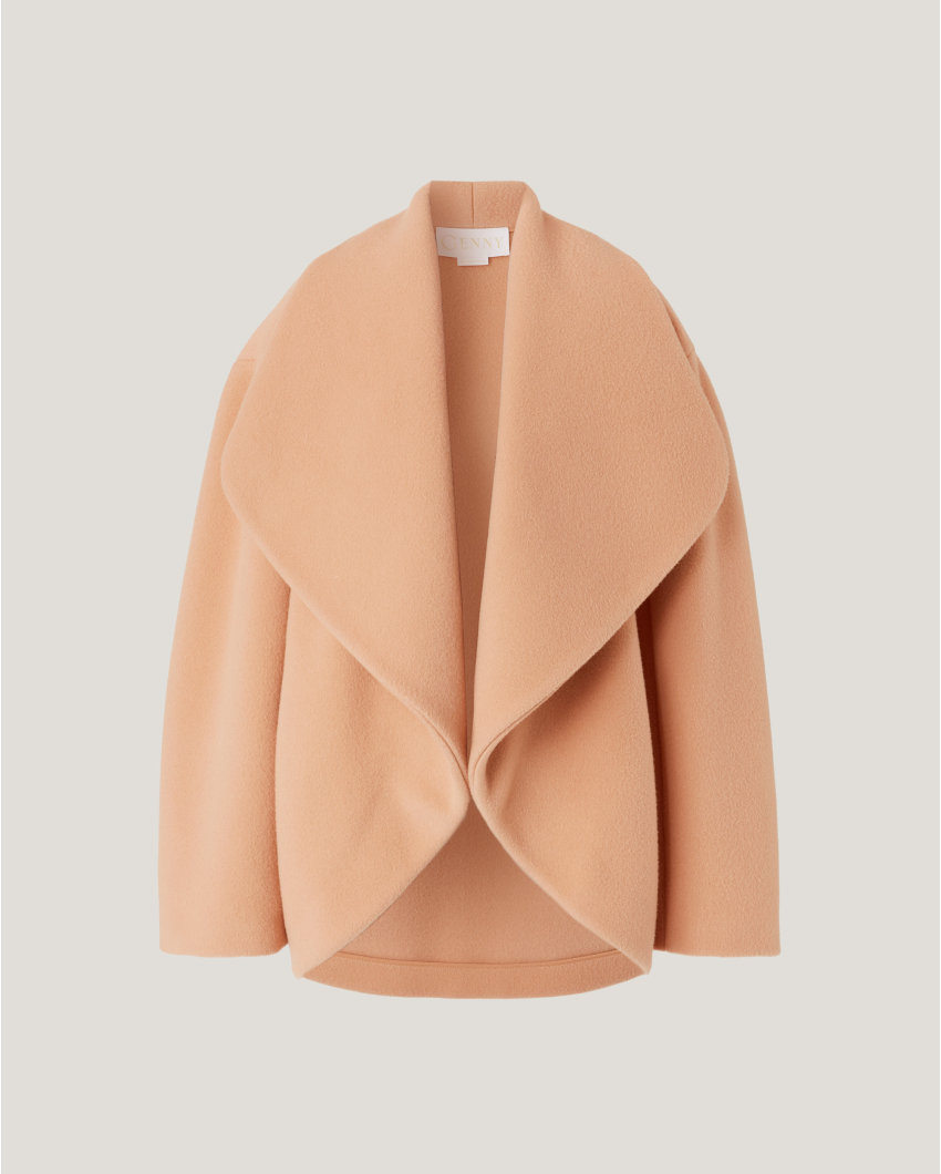 Coat with shawl lapels