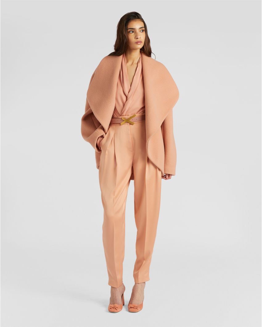 Coat with shawl lapels
