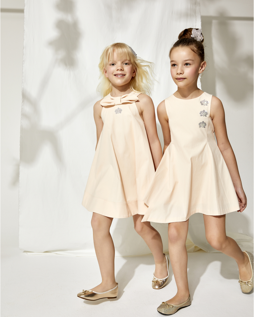 Satin dress with rhinestone 