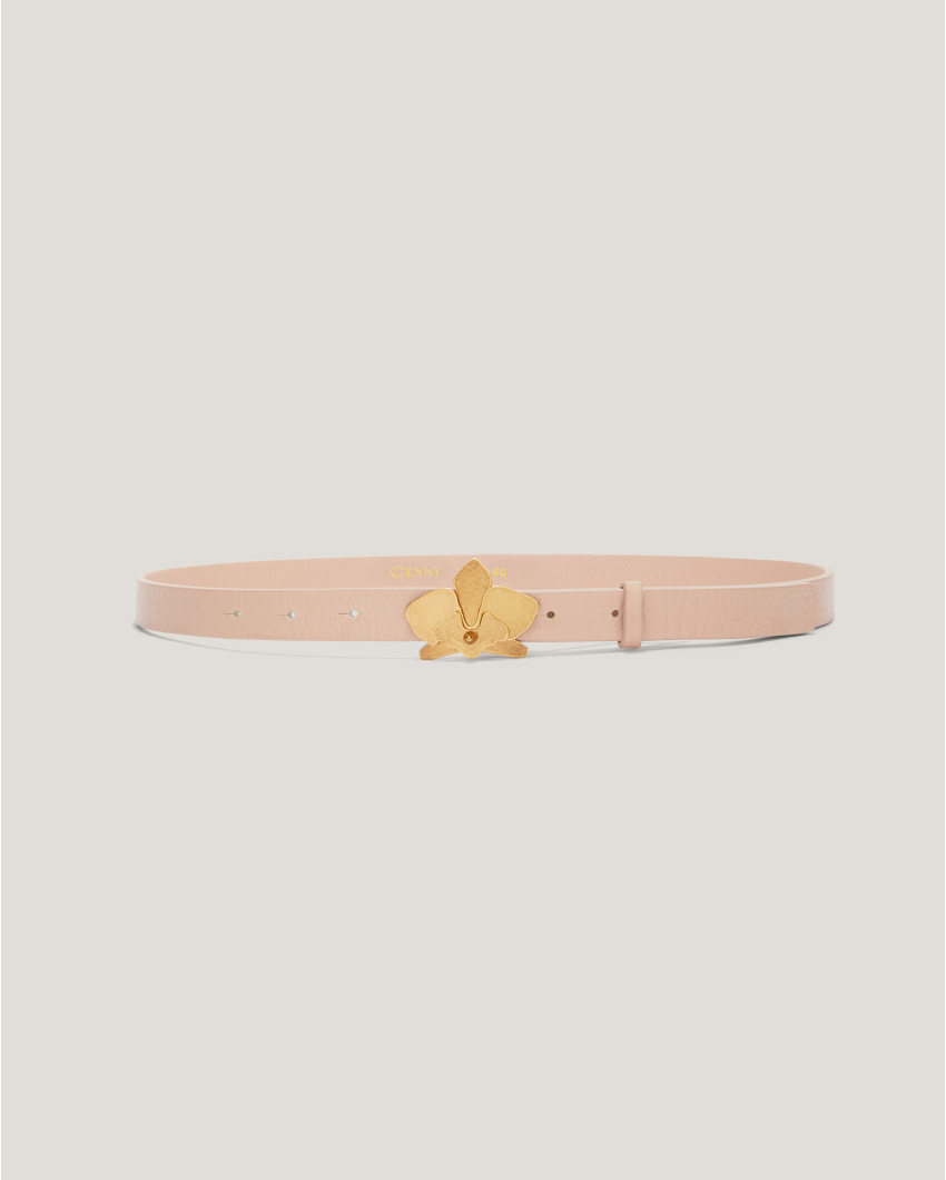 Leather Orchid belt