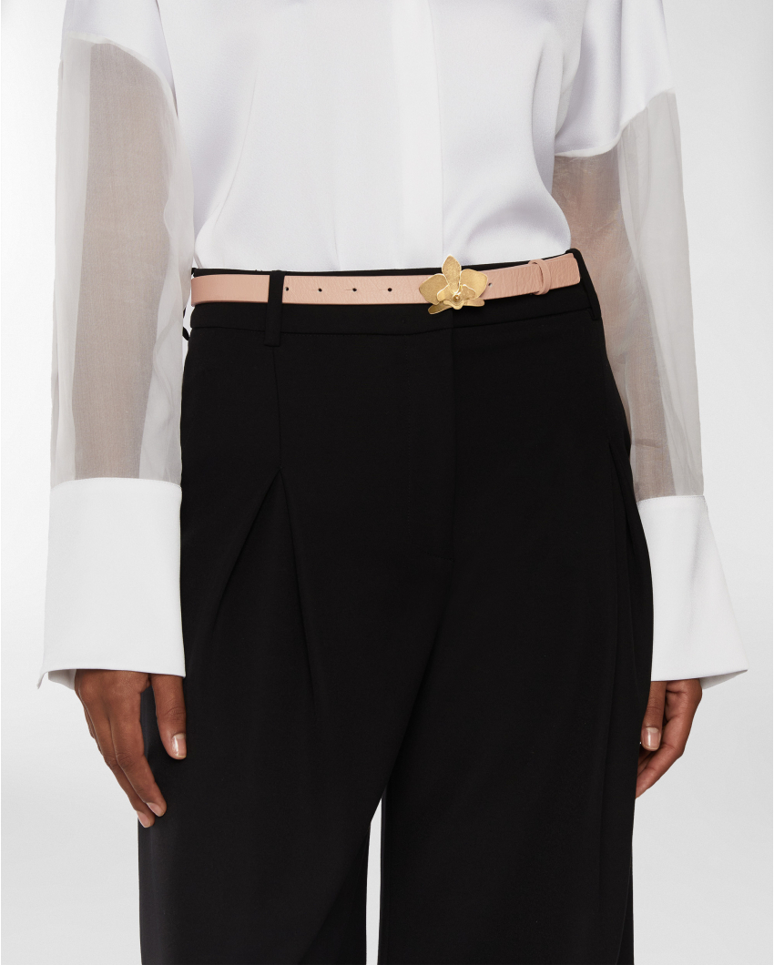 Leather Orchid belt