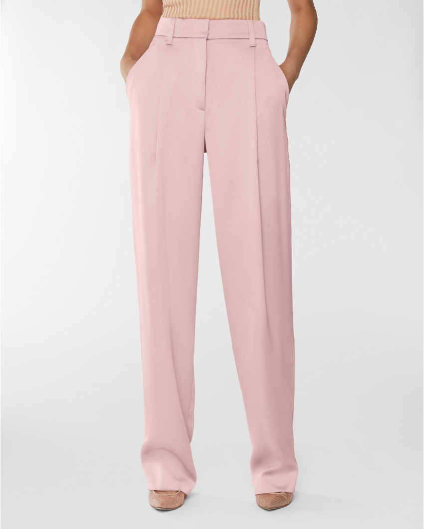 Satin tailored pants