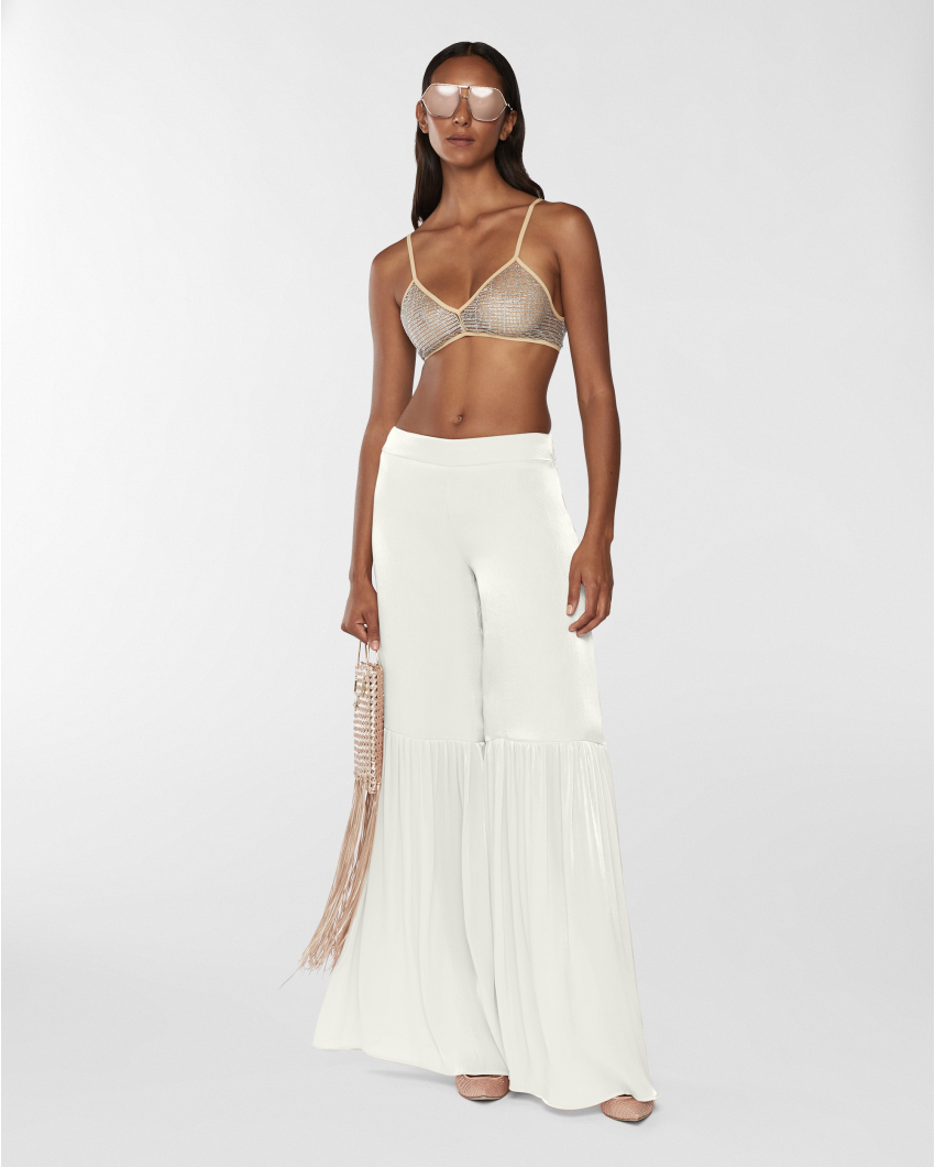 Wide ruched pants