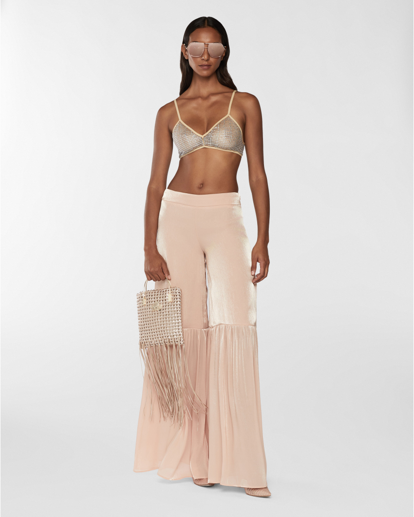 Wide ruched pants