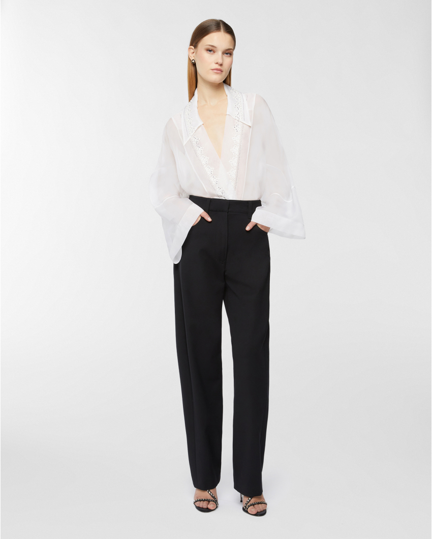 Silk kimono-style shirt