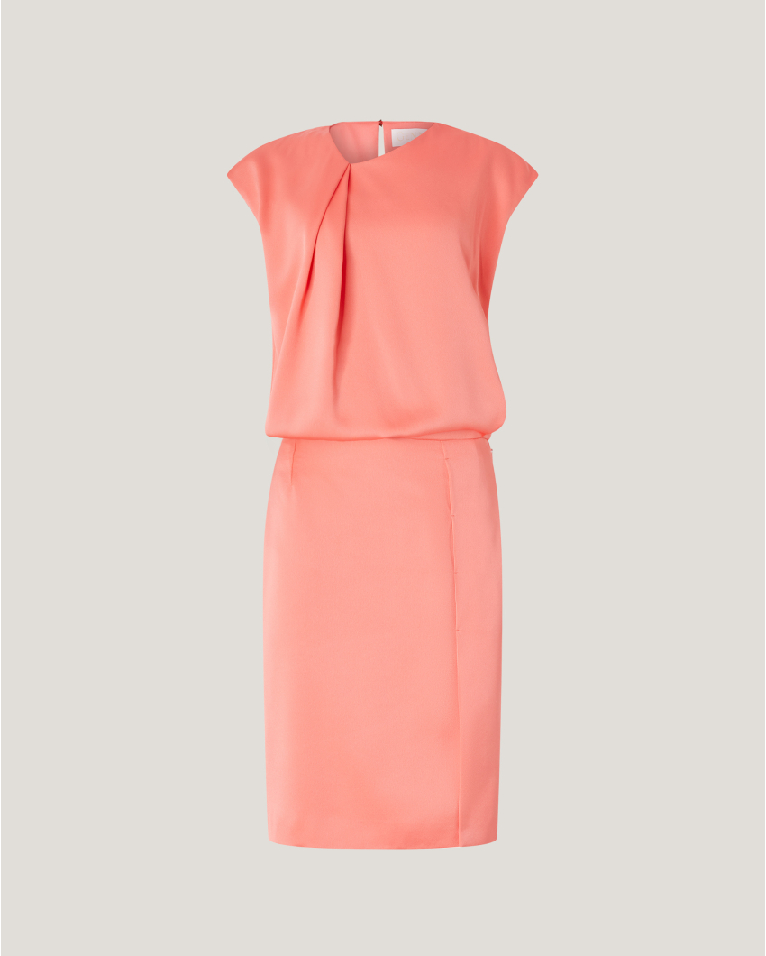 Satin dress with slit