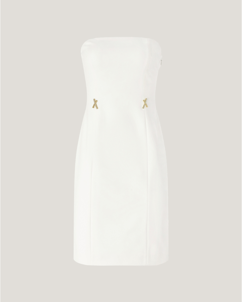 Viscose dress with X