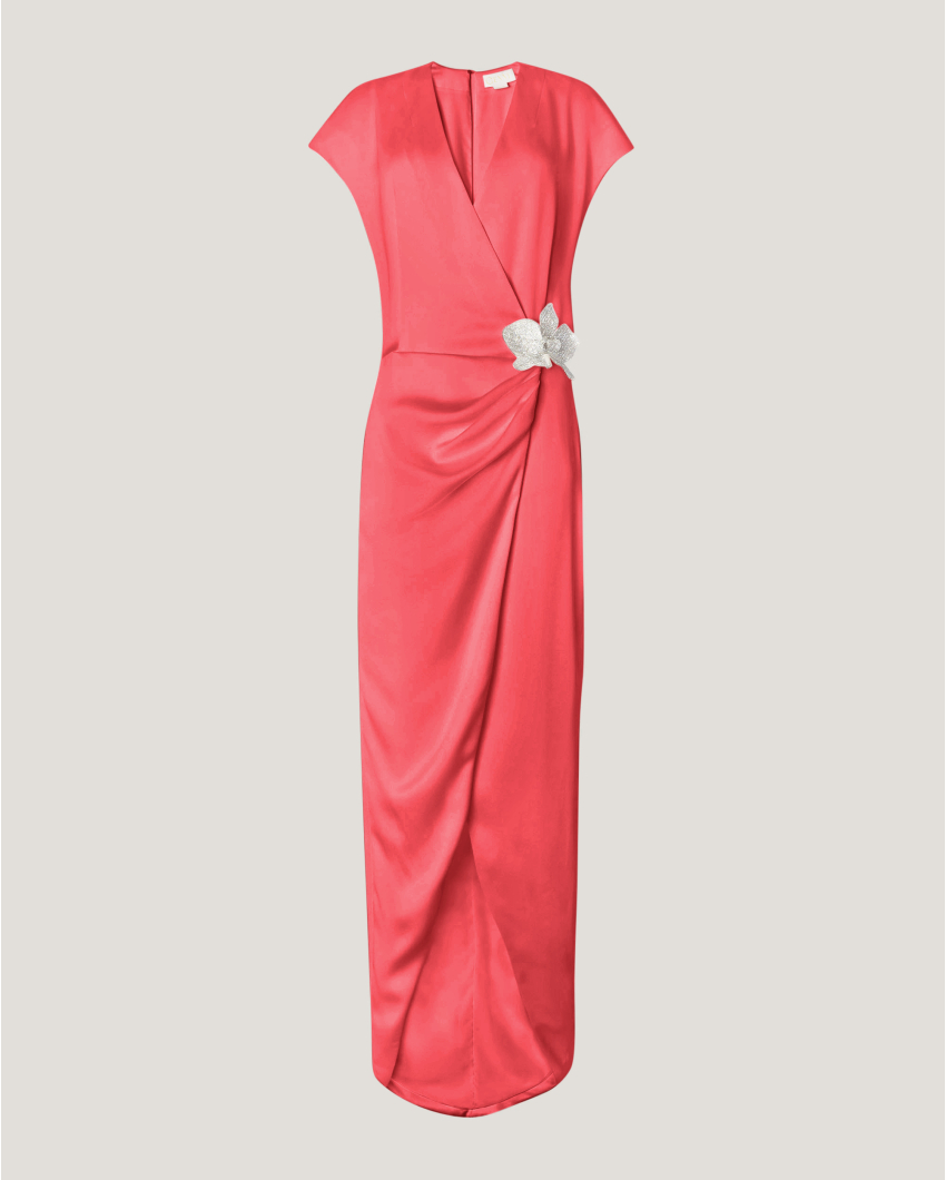 Long wrap dress