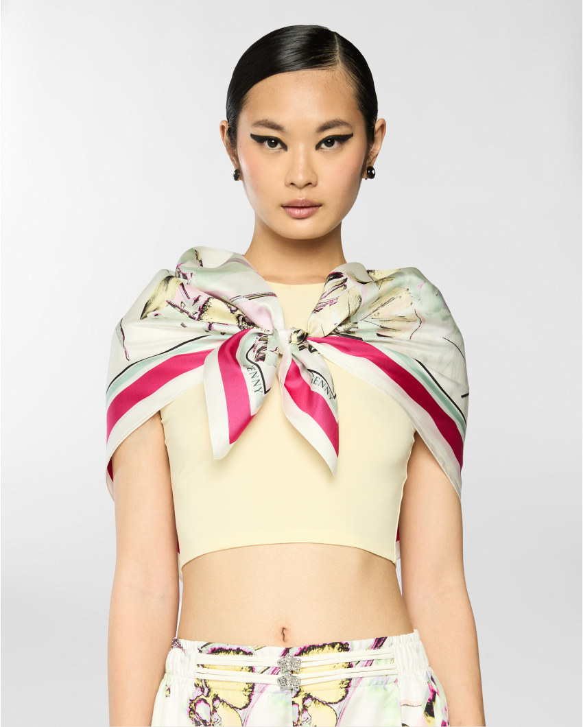  Jungle Orchids large silk scarf
