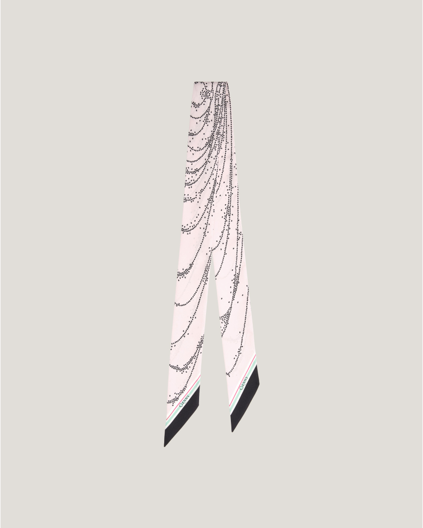 Micro Orchids silk scarf 