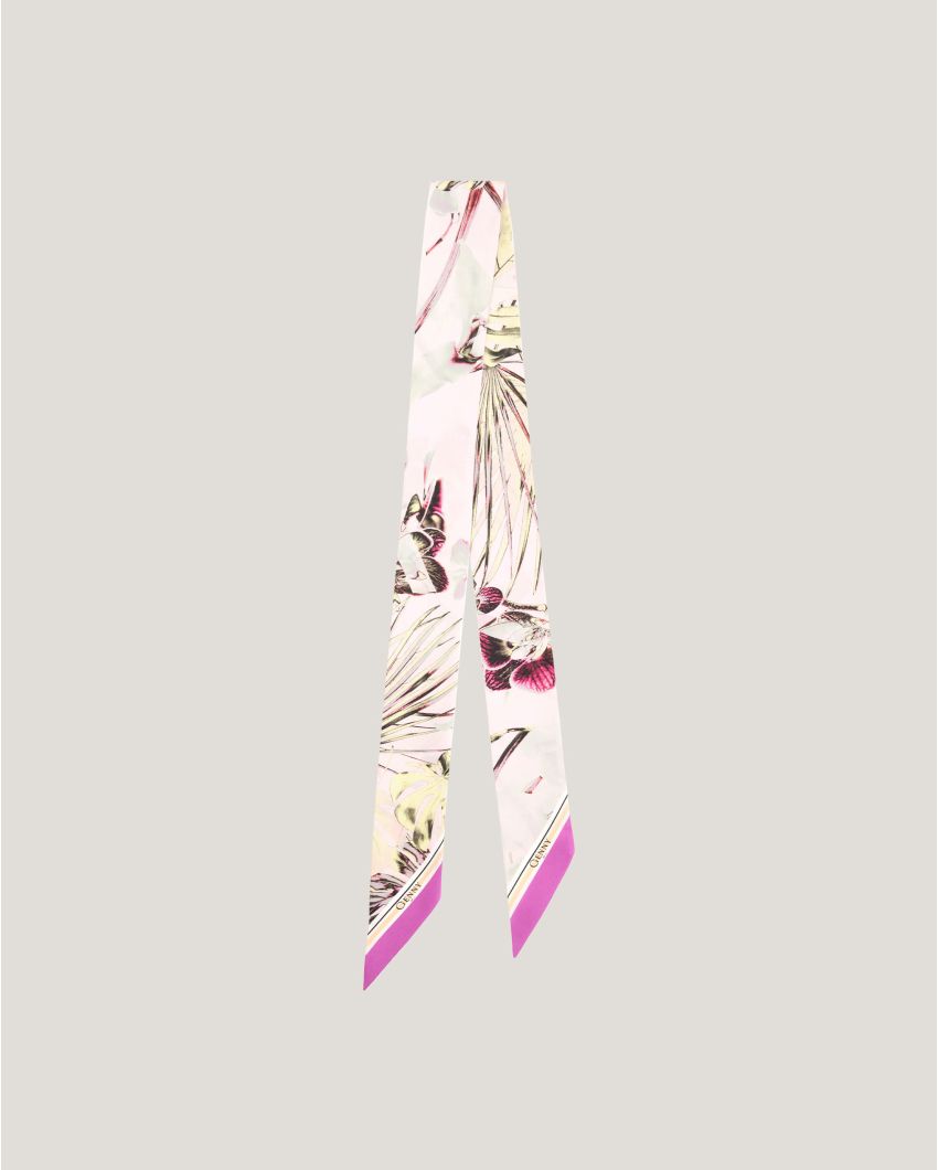 Jungle Orchids silk scarf