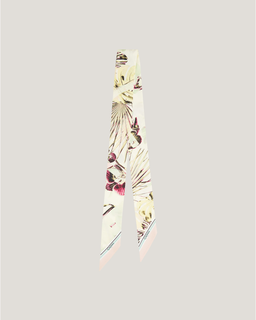 Jungle Orchids silk scarf