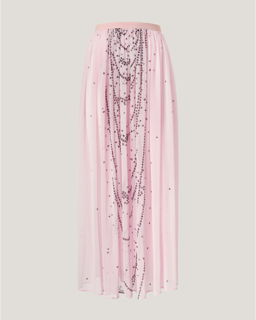 Micro Orchids silk skirt