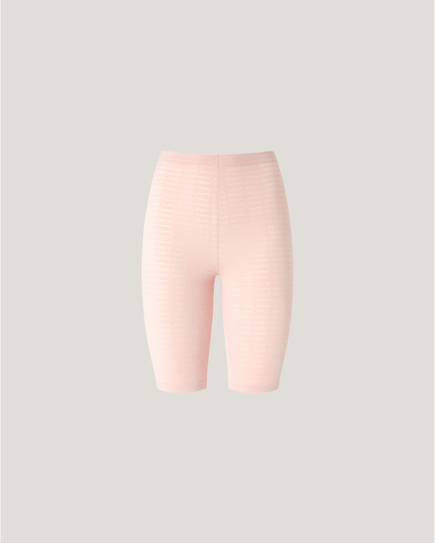 High-waisted knit shorts