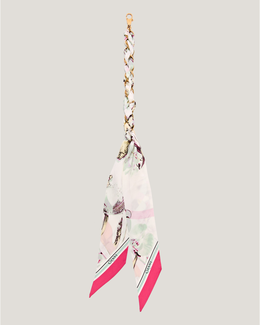 Jungle Orchids silk charm scarf